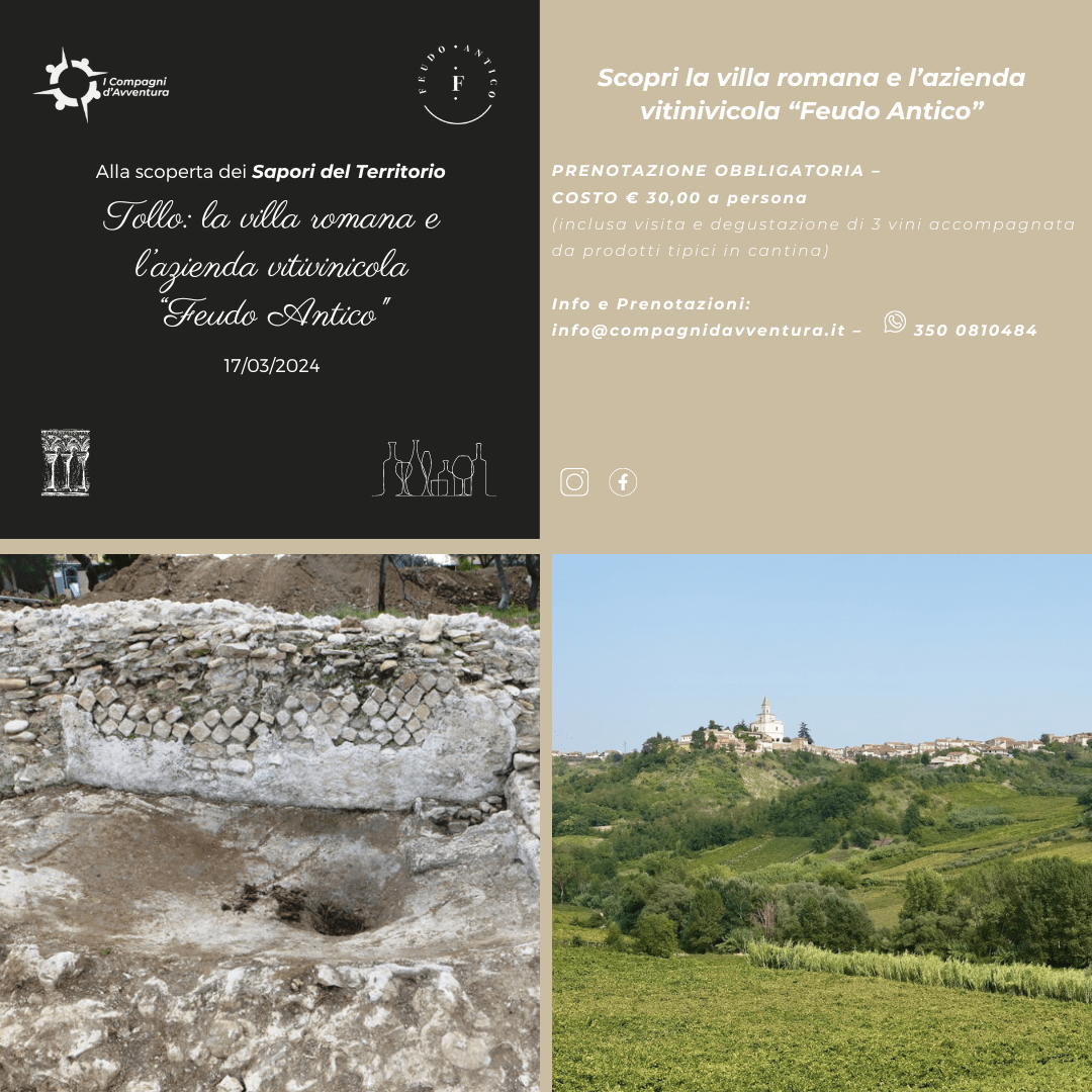 TOLLO: LA VILLA ROMANA E L’AZIENDA VITIVINICOLA “FEUDO ANTICO”